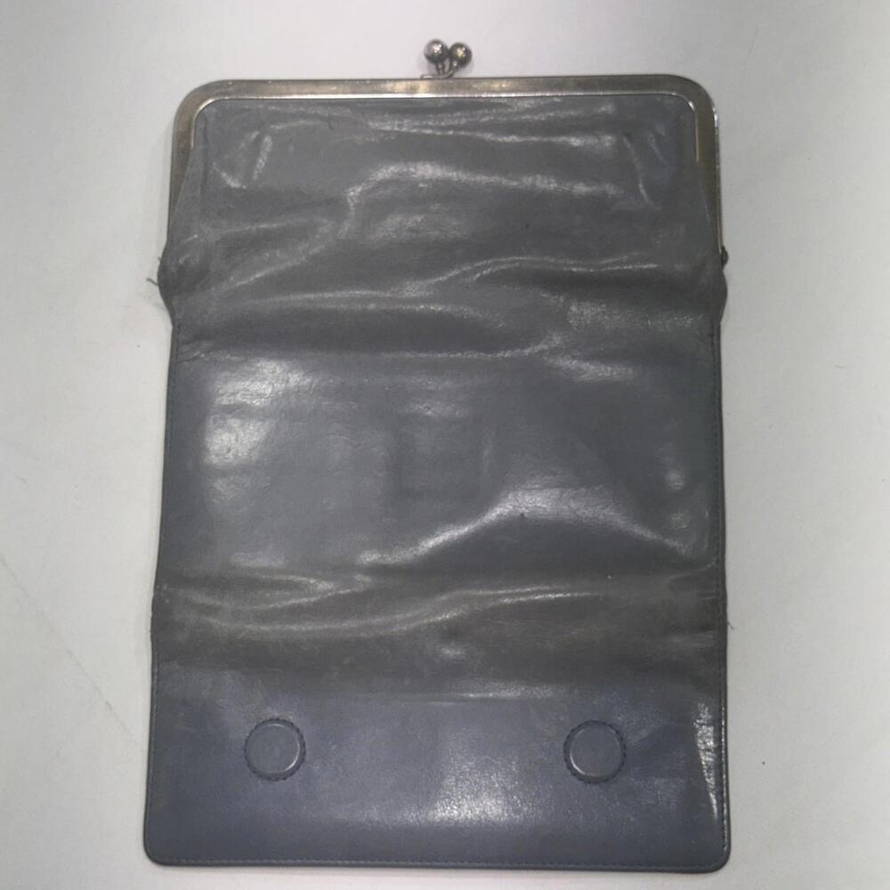 Vintage Y2K Hobo Embossed Leather Teal Carry All Clutch Equestrian Rachel Wallet - Picture 12 of 15